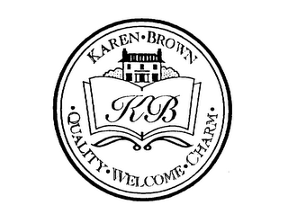 KB KAREN BROWN QUALITY WELCOME CHARM