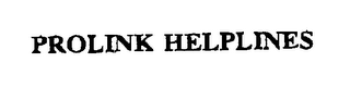 PROLINK HELPLINES