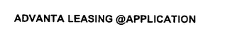 ADVANTA LEASING @APPLICATION