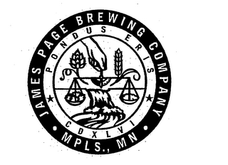 JAMES PAGE BREWING COMPANY MPLS., MN PONDUS ERIS CDXLVI