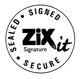 ZIX IT SIGNATURE SEALED SIGNED SECURE