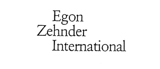 EGON ZEHNDER INTERNATIONAL
