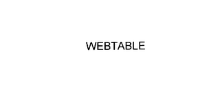 WEBTABLE