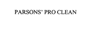 PARSONS' PRO CLEAN