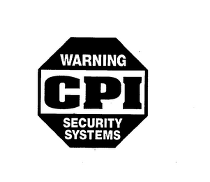 WARNING CPI SECURITY SYSTEM