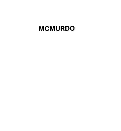 MCMURDO