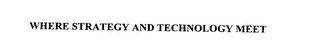 WHERE STRATEGY AND TECHNOLOGY MEET