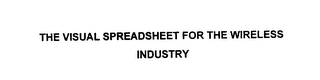 THE VISUAL SPREADSHEET FOR THE WIRELESS INDUSTRY
