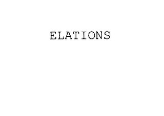 ELATIONS