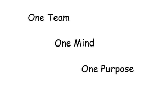 ONE TEAM ONE MIND ONE PURPOSE
