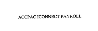 ACCPAC ICONNECT PAYROLL