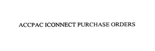 ACCPAC ICONNECT PURCHASE ORDERS