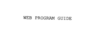 WEB PROGRAM GUIDE