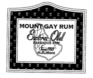MOUNT GAY RUM EXTRA OLD BARBADOS RUM SINCE 1703
