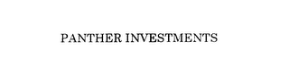 PANTHER INVESTMENTS