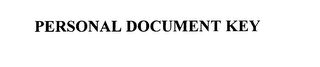 PERSONAL DOCUMENT KEY