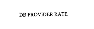 DB PROVIDER RATE