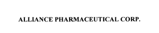 ALLIANCE PHARMACEUTICAL CORP.