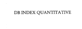 DB INDEX QUANTITATIVE