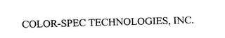 COLOR-SPEC TECHNOLOGIES, INC.