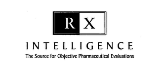 RX INTELLIGENCE THE SOURCE FOR OBJECTIVE PHARMACEUTICAL EVALUATIONS