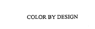 COLOR BY DESIGN