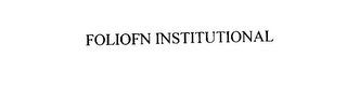FOLIOFN INSTITUTIONAL