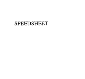 SPEEDSHEET