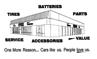 TIRES BATTERIES PARTS SERVICE ACCESSORIES -VALUE ONE MORE REASON... CARS LIKE US. PEOPLE LOVE US.