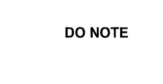 DO NOTE