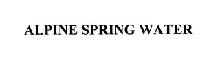 ALPINE SPRING WATER