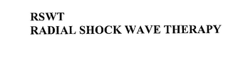 RSWT RADIAL SHOCK WAVE THERAPY
