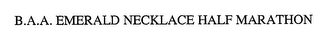 B.A.A. EMERALD NECKLACE HALF MARATHON