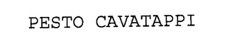 PESTO CAVATAPPI