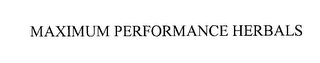 MAXIMUM PERFORMANCE HERBALS
