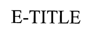 E-TITLE