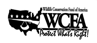 WILDLIFE CONSERVATION FUND OF AMERICA WCFA PROTECT WHAT'S RIGHT!
