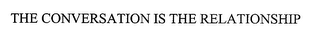 THE CONVERSATION IS THE RELATIONSHIP