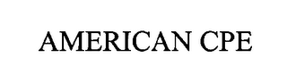 AMERICAN CPE