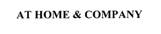 AT HOME & COMPANY