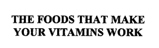 THE FOODS THAT MAKE YOUR VITAMINS WORK