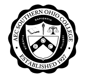 AEC SOUTHERN OHIO COLLEGE ESTABLISHED 1927 SOC SAPIENTIA SCIENTIA IUSTITIA