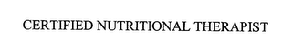 CERTIFIED NUTRITIONAL THERAPIST