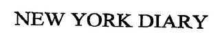 NEW YORK DIARY