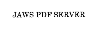 JAWS PDF SERVER