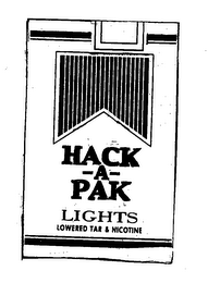 HACK-A-PAC LIGHTS LOWERED TAR & NICOTINE