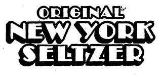 ORIGINAL NEW YORK SELTZER