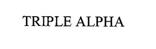 TRIPLE ALPHA