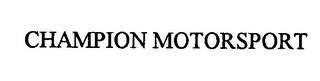 CHAMPION MOTORSPORT