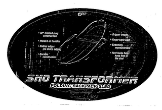 SNO TRANSFORMER FOLDING BACKPACK SLED